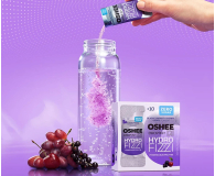 OSHEE Proszek musujący DROP IN Hydrofizzi porzeczka-wiśnia-winogro - 1546755 - zdjęcie 2